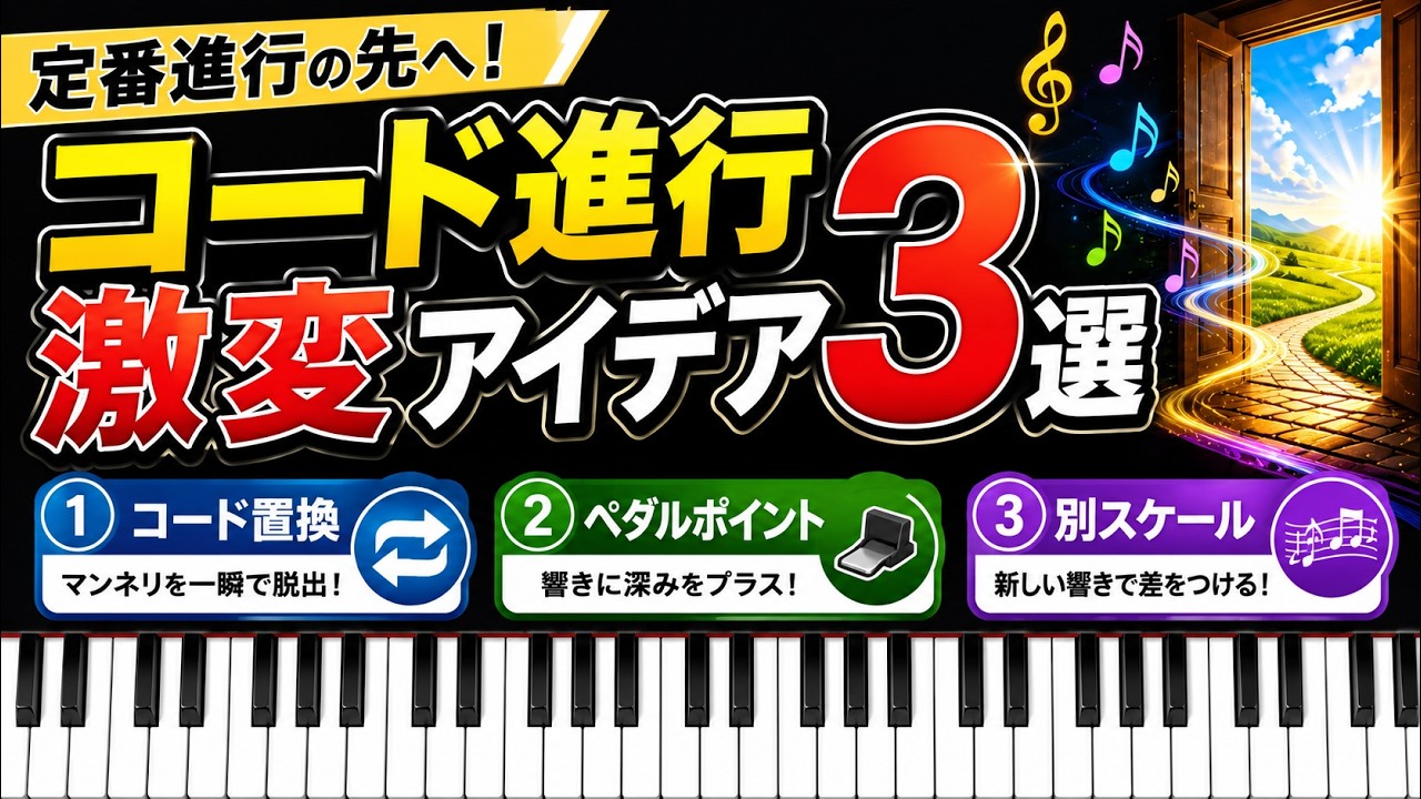 定番コード進行をお手軽にオシャレにできる作曲アイデア3選【音楽理論】