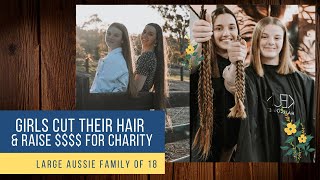 Our girls cut their hair / RAISE $$$ for CHARITY / Large Family Vlog