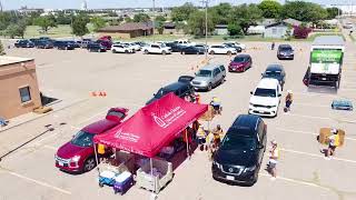 South Plains Food Bank - Tuesday Food Distribution Drone Footage