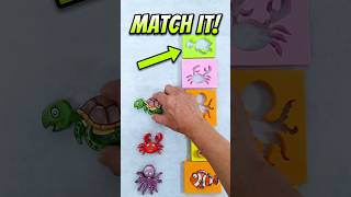 Can You Match the Animals to Their Shapes  | Fun Kids Puzzle #shorts