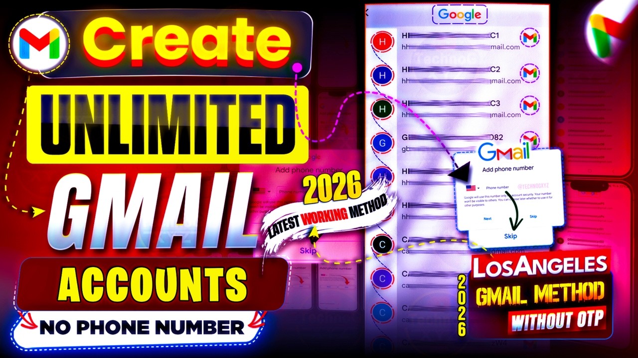 How to Create Unlimited Gmail Accounts Without Phone Number 2026 | New Trick