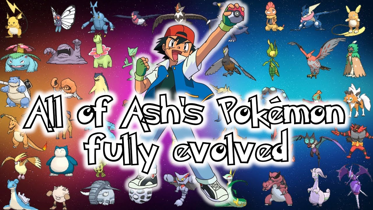 Ash All Pokemon Evolution Chart