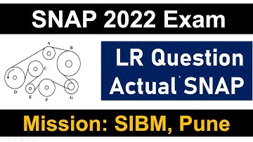 SNAP 2022 Exam: Reasoning Question from Actual SNAP Exam || Mission SIBM, Pune
