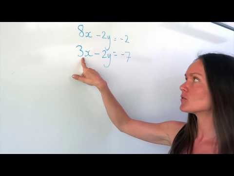 The Maths Prof: Solve Simultaneous Equations part 1 (by elimination)