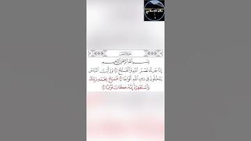 سورة النصر/ صوت الشيخ سعد الغامدي