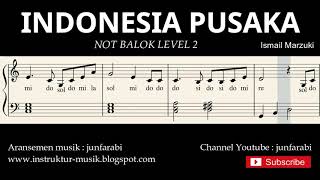 not piano indonesia pusaka - notasi balok level 2 - lagu wajib nasional - do re mi / sol mi sa si