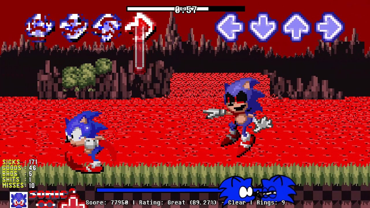 Sonic 1 Sprites Over Dorkly Sonic [Friday Night Funkin'] [Mods]