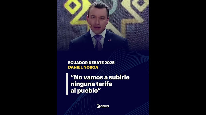 🇪🇨 ECUADOR DEBATE 2025: Daniel Noboa