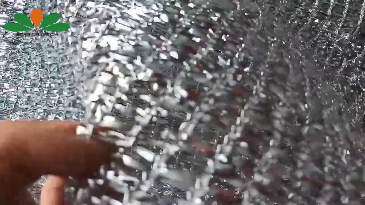 Silver reflective shade cloth, reflective aluminate shade fabric