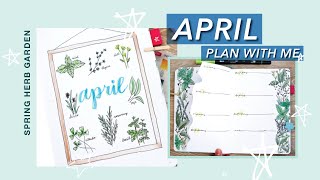 🌿HERB GARDEN Bullet Journal Setup 🌿 April 2020 Plan With Me