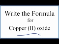 Copper II Oxide Concepts and Formulas