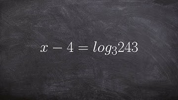 Solving a logarithmic equation by converting to exponential form