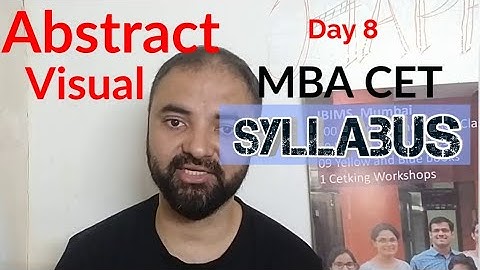 Abstract Visual Reasoning. Syllabus of MBA CET