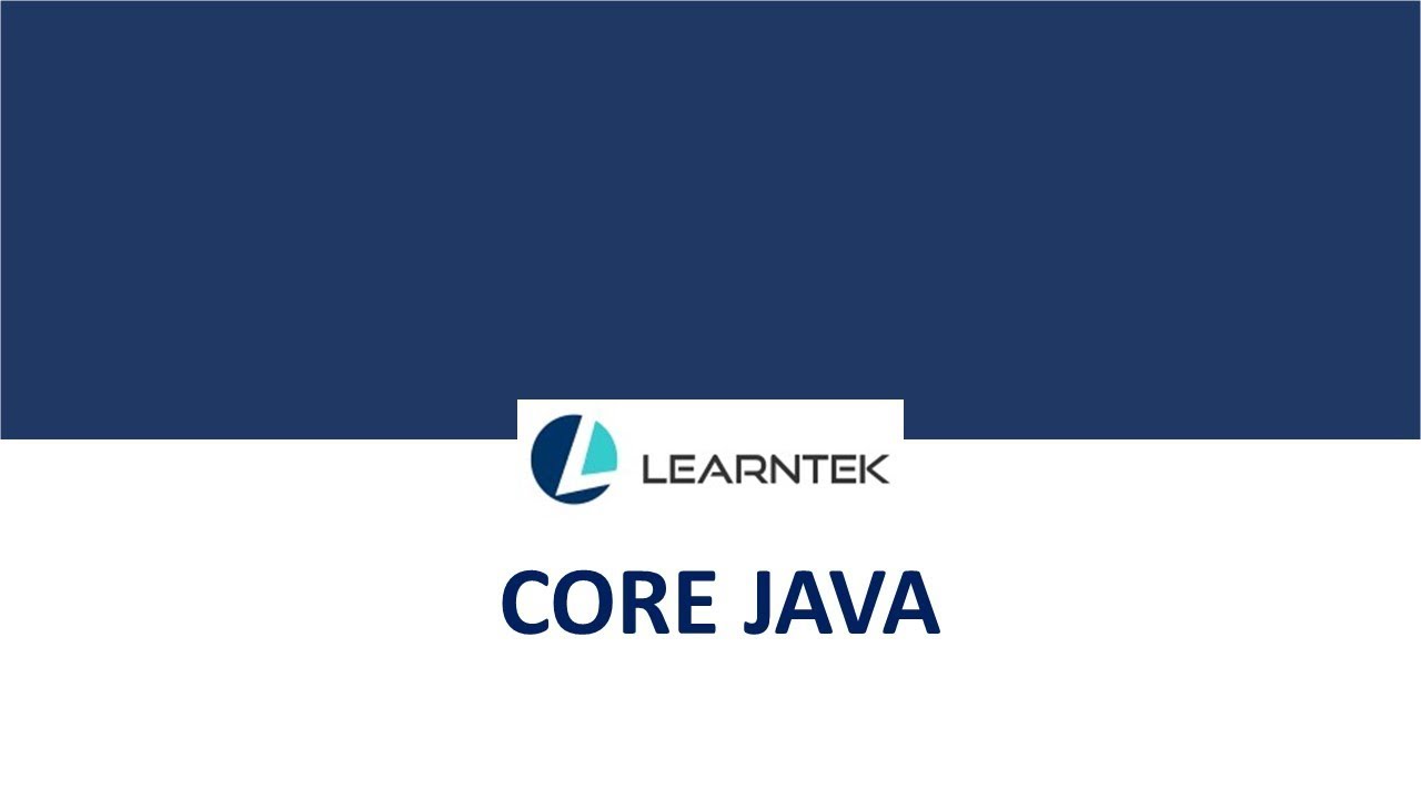 Core Java Training - Part 2 - YouTube