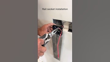 Rail socket installation #electrician #installation #socket