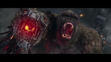 Godzilla vs Kong Scene - Godzilla and Kong vs Mechagodzilla (no background music) HD