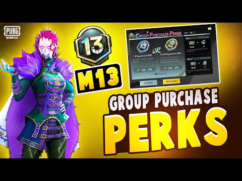 GROUP PURCHASE PERKS ROYAL PASS M13 | GROUP PURCHASE PERK NEW EVENT PUBG MOBILE