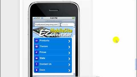 EzMobileSiteGenerator - Mobile Site Design and Mobile Site Page Layout