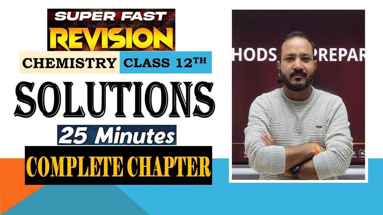 Superfast Revision in 25 Minutes | Solutions | Physical Chemistry | Class 12 | CBSE | Rahul Panwar