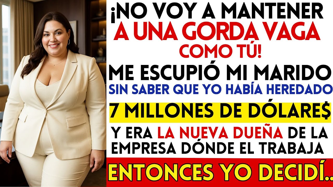 MI MARIDO DIJO “NO VOY A MANTENER A UNA GORDA VAGA EN MI CASA” SIN IMAGINAR QUE YO ERA LA NUEVA DUEÑ
