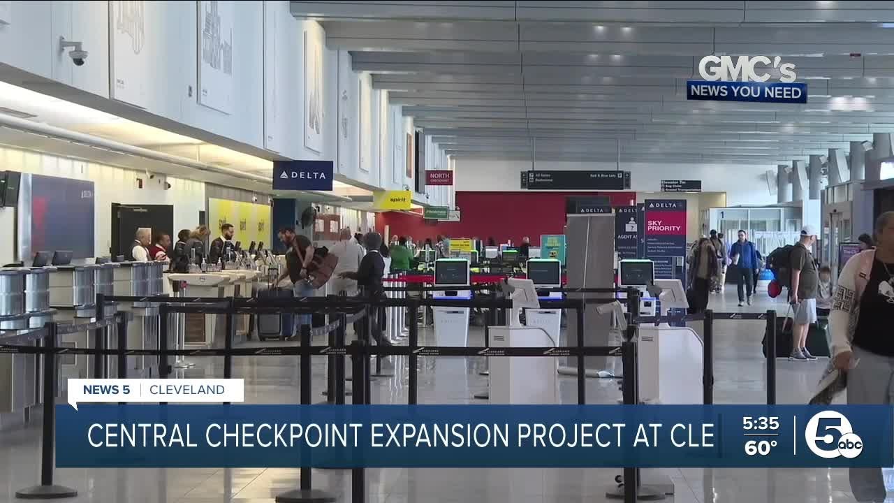 Checkpoint Project Cleveland Hopkins central checkpoint expansion project begins - YouTube