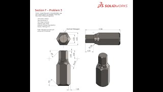 Solidworks CSWA Exam Practice | PART MODELLING | Section F - 3