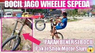 Bocil Jago Naik Sepeda A Wheelieangkat Ban