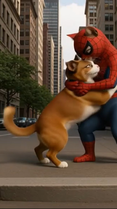 Spidercat Bermain dengan Anjingnya #spidercat #dog #kucing #FYI @Nafila-n9f