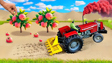smart diy mini tractor can plough real apples farming science project @MiniTractor100 