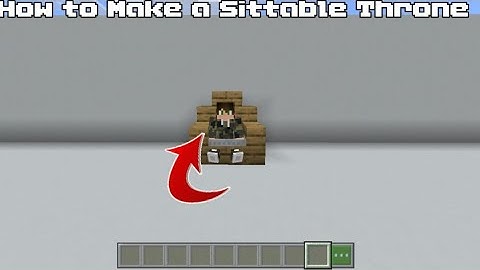 Minecraft: How to Make a Sittable Throne
