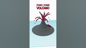 [1DAY_1CAD] VOLCANO #shorts #tinkercad #project