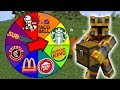 FAST FOOD WHEEL OF FORTUNE WITH EXTREME LARGE FOOD SUPPLIES / DON'T GET HUNGRY !! Minecraft Mod