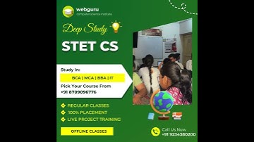 STET CS COURSE STUDY PREPARATION IN CHAPRA BIHAR STET EXAM PREPARATION WEBGURU COMPUTER SCIENCE