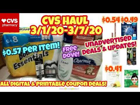 CVS Haul, Unadvertised Deals, and Updates 3/1/20-3/7/20! All Digital and Printable Coupon Deals!