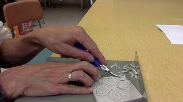 Skill of the week-carving the lino block for Adinkra printmaking