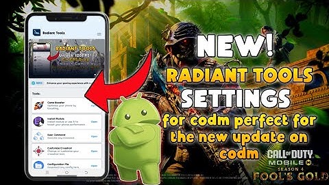 FIX LAG & FRAME DROPS in Your Game Best Settings for Low-End Device | Radiant Tools Codm New Update