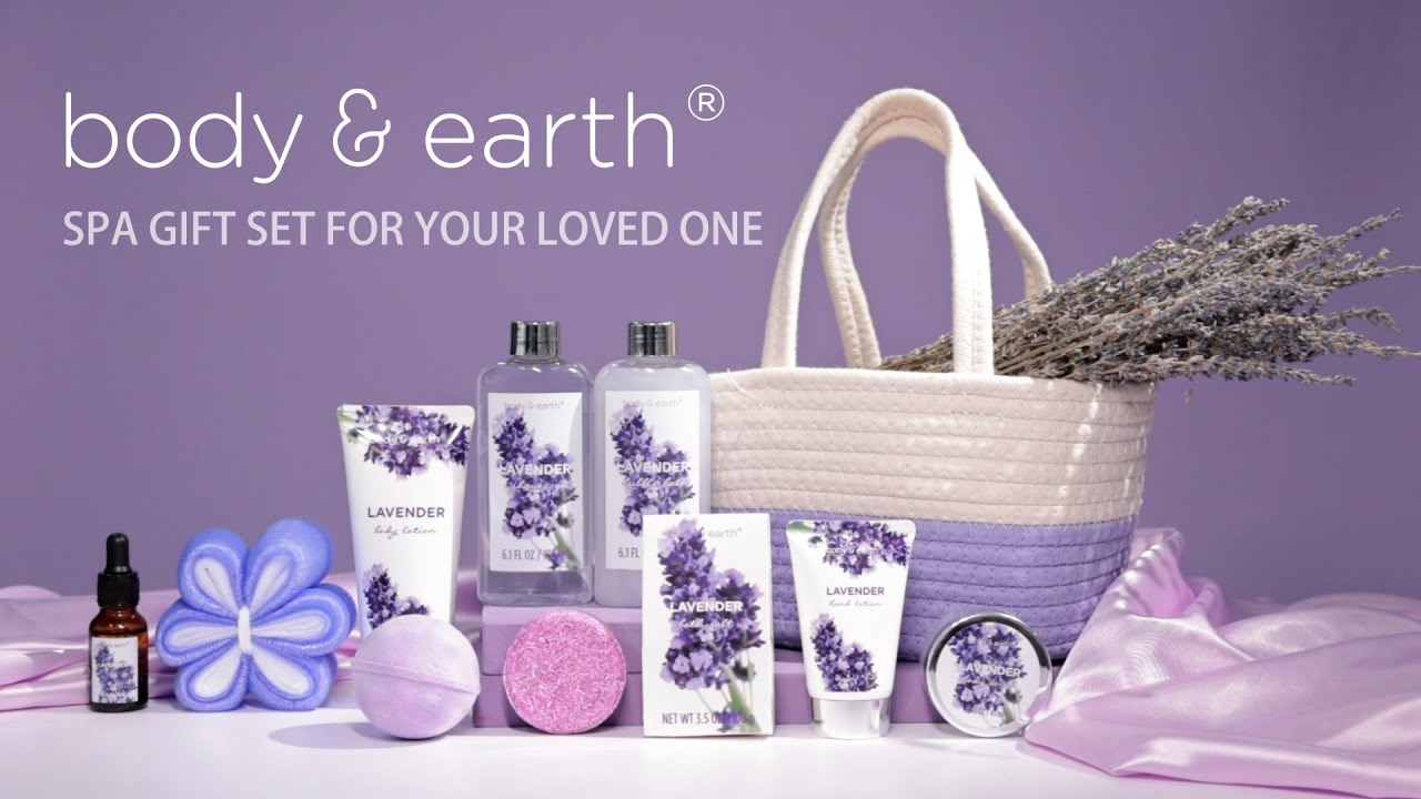 Body and Earth lavender spa gift basket Body & Earth Gift Set YouTube
