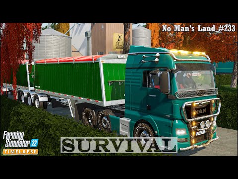 Survival in No Man's Land Ep.233🔹Transporting Grain into The Mill w/ The NEW LODE KING Trailer🔹FS22