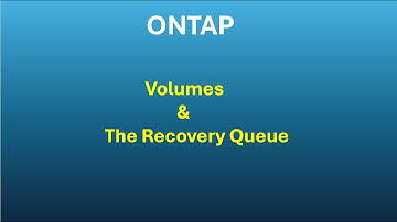 ONTAP Volume recovery queue.
