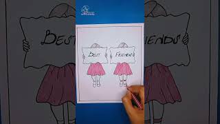 COLORING BEST FRIEND DRAWING shorts short