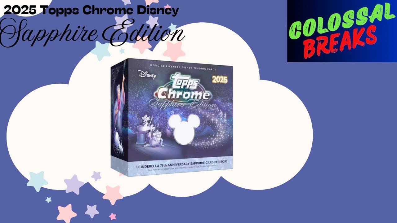 2025 Topps Chrome Disney Sapphire Edition. Распаковка коробки 