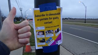 putting up flyers to advertise my youtube channel: 125 sub special?
