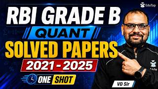 RBI Grade B Quant Previous Year Question Paper Solved 2021-2025 | RBI Grade B Phase 1 PYQs Solution