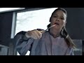 Moon Bloodgood in latex gloves