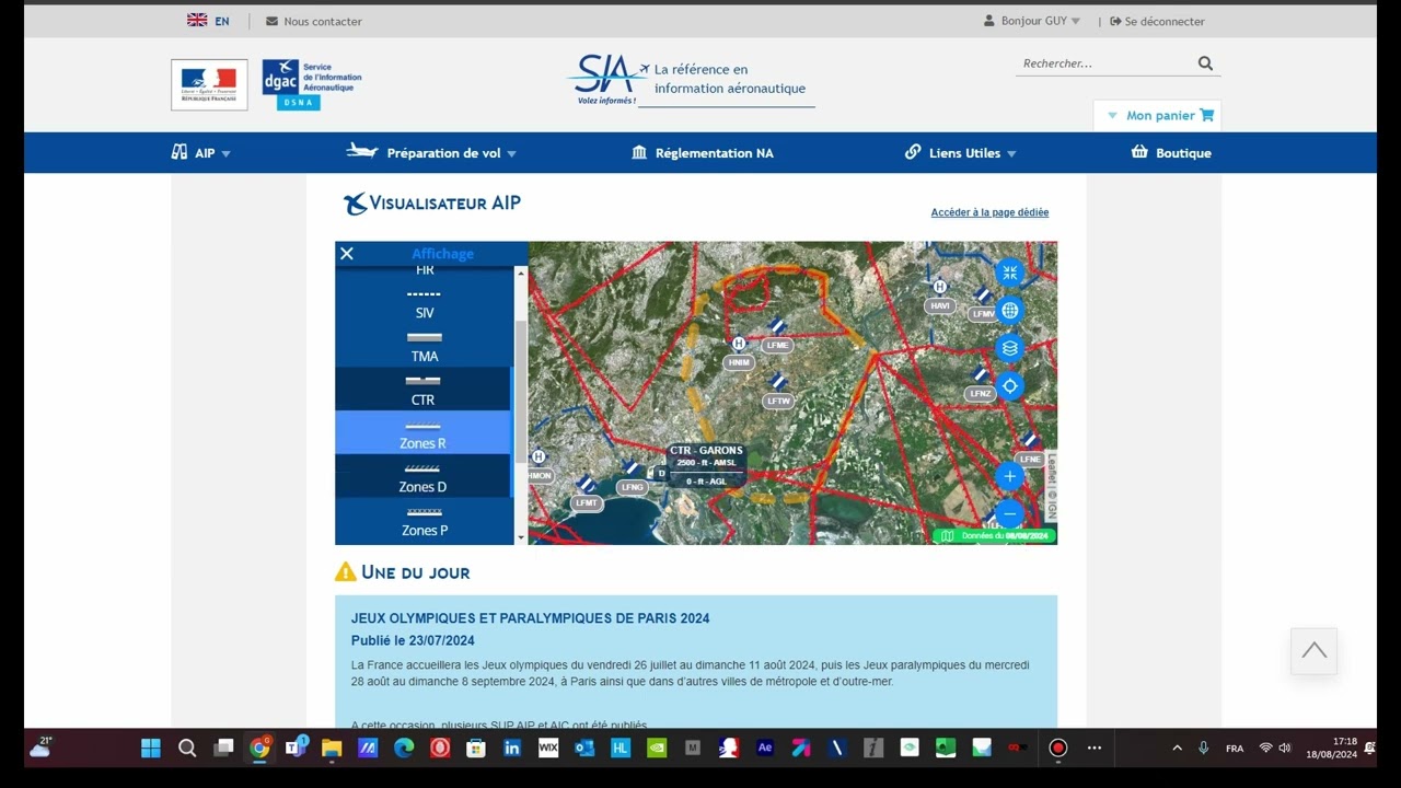 SIA   AIP   RECHERCHE DE RENSEIGNEMENTS - PILOTE DE DRONE