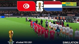 eFootball  PES 2021 | TUNISIA vs NETHERLANDS - World Cup 2026  Full Match All Goals  Simulation