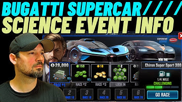 CSR2 Bugatti Supercar Science Event, lock ins and info