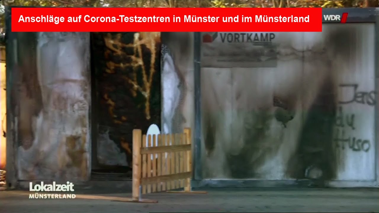 Anschläge auf Corona-Testzentren in Gronau, Ahaus und Münster - YouTube