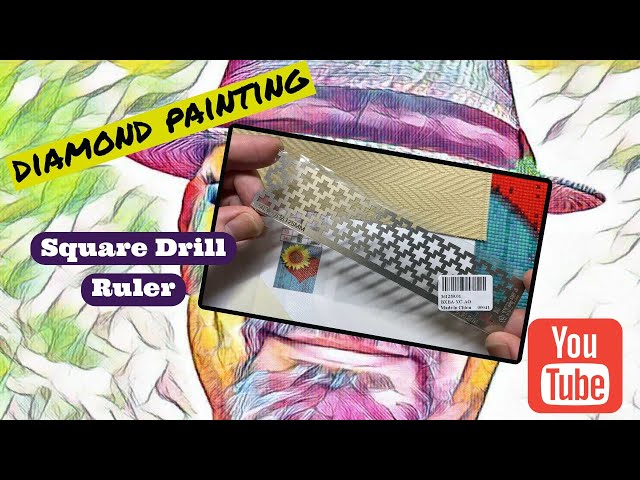 Diamond Painting Grid Ruler Set of 2PCS, Square & Round Drills, Diamonds  Beginner Template Drill Paintings Accessories Kits, Artist Rulers Bead Mesh  Color Templates, Multi Grids Professional Painter Alignment Set, Blank  Canvas
