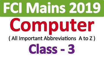 FCI Mains 2019 Computer Class 3 | FCI Mains Mock Test | FCI Mains exam preparation | The Study Power